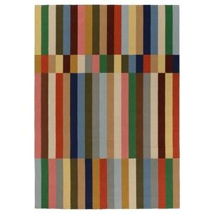 IKEA HALVED Rug Multi Color Striped Wool Flatwoven 5'7" x 7'10" N P Kapitza NEW
